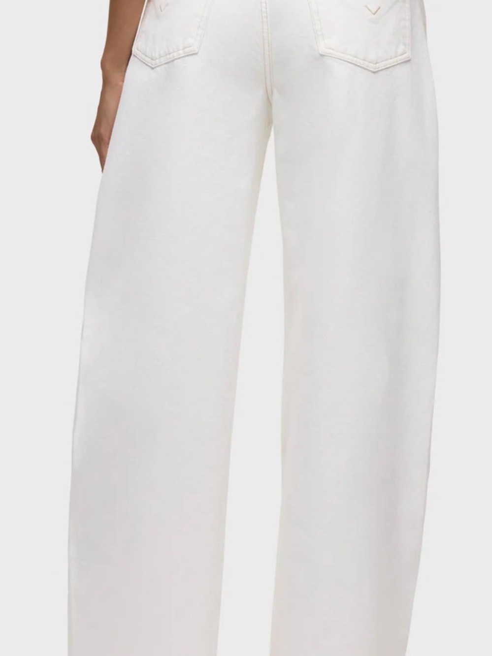 Hudson Bailey Jeans Wide-Leg High-Rise Pants in White